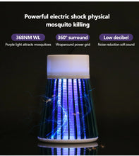Load image into Gallery viewer, Mosquito Killer Lamp 2-in-1 USB Electric Insect Zapper Bug Trap with LED Night Light for Bedroom Outdoor Camping Wasps Gnats Fly