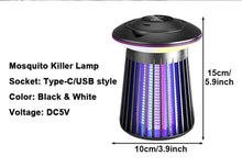 Load image into Gallery viewer, Rechargeable Mosquito Killer Lamp UV Bug Zapper Indoor Outdoor Mosquito Trap Portable Insect Catcher for Camping