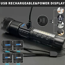Load image into Gallery viewer, High Power Led Flashlights Very Strong Tactical Torch 6 Modes Rechargeable Camping Fishing Emergency Zoom Lantern