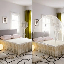 Load image into Gallery viewer, Double Door Mongolian Yurt Mosquito Net – Pop-Up Design, Fits 1.5m/1.8m Beds, Lightweight &amp; Portable, Ideal for Dorms &amp; Bedroom