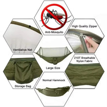 Load image into Gallery viewer, Outdoor Camping Hammock Hanging Bed with Mosquito Net