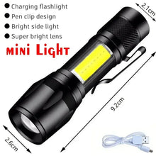 Load image into Gallery viewer, High Strong Power Led Flashlights 300000LM Tactical Torch with Display Light USB Charging Camping Fishing Defensa Zoom Lantern