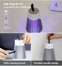 Load image into Gallery viewer, Mosquito Killer Lamp 2-in-1 USB Electric Insect Zapper Bug Trap with LED Night Light for Bedroom Outdoor Camping Wasps Gnats Fly