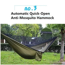 Load image into Gallery viewer, Outdoor Camping Hammock Hanging Bed with Mosquito Net