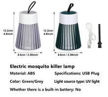 Load image into Gallery viewer, Mosquito Killer Lamp 2-in-1 USB Electric Insect Zapper Bug Trap with LED Night Light for Bedroom Outdoor Camping Wasps Gnats Fly