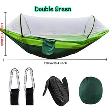 Load image into Gallery viewer, Outdoor Camping Hammock Hanging Bed with Mosquito Net