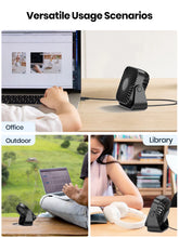 Load image into Gallery viewer, TOPK 4Inch USB Mini Portable Fan for Camping,3 Speeds Quiet Desk Table Personal Fan,360°Adjustment Standing Fans for Room Home