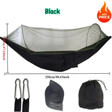 Load image into Gallery viewer, Outdoor Camping Hammock Hanging Bed with Mosquito Net