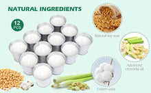 Load image into Gallery viewer, Citronella Candles Outdoor Indoor 12pcs Citronella Candles for Patio Summer Outdoor Candle Bulk for Home Garden Yard Camping