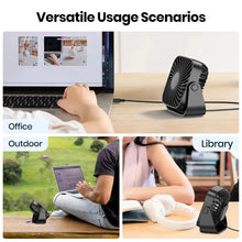 Load image into Gallery viewer, TOPK 4Inch USB Mini Portable Fan for Camping,3 Speeds Quiet Desk Table Personal Fan,360°Adjustment Standing Fans for Room Home