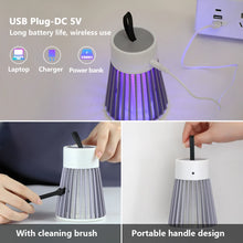 Load image into Gallery viewer, Mosquito Killer Lamp 2-in-1 USB Electric Insect Zapper Bug Trap with LED Night Light for Bedroom Outdoor Camping Wasps Gnats Fly