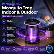 Load image into Gallery viewer, Rechargeable Mosquito Killer Lamp UV Bug Zapper Indoor Outdoor Mosquito Trap Portable Insect Catcher for Camping