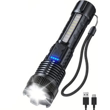 Load image into Gallery viewer, High Power Led Flashlights Very Strong Tactical Torch 6 Modes Rechargeable Camping Fishing Emergency Zoom Lantern