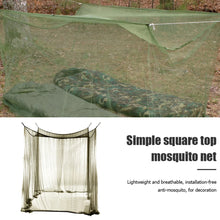 Load image into Gallery viewer, Summer Single Mosquito Net Lightweight Portable Folding Insect Bug Mosquito Canopy Netting Sleeping Mesh Tent Army Green Outdoor