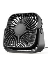 Load image into Gallery viewer, TOPK 4Inch USB Mini Portable Fan for Camping,3 Speeds Quiet Desk Table Personal Fan,360°Adjustment Standing Fans for Room Home
