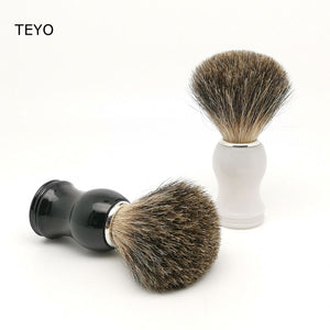 TEYO Pure Badger Hair Shaving Brush Perfect for Man Wet  Shave Cream Safety Double Edge Razor Beard Brush Tools