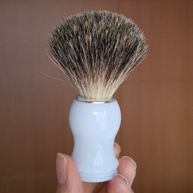 TEYO Pure Badger Hair Shaving Brush Perfect for Man Wet  Shave Cream Safety Double Edge Razor Beard Brush Tools