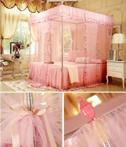 Item #254 - Palace 4 Corner Poster Bed Canopy Mosquito Net (No Frame)